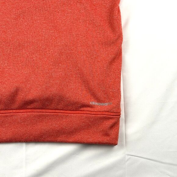 Adidas Ultimate Pullover Hoodie Sz Medium Bright Red Sweatshirt Kangaroo Pocket - Picture 10 of 15